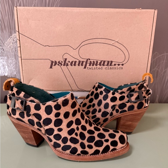Pskaufman Shoes - pskaufman Alley Clog Dalmatian Print Cow Fur clog ankle boots